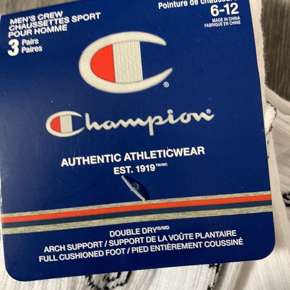 🆕Champion Hallow Script Crew Socks - 3 pack - Picture 5 of 7